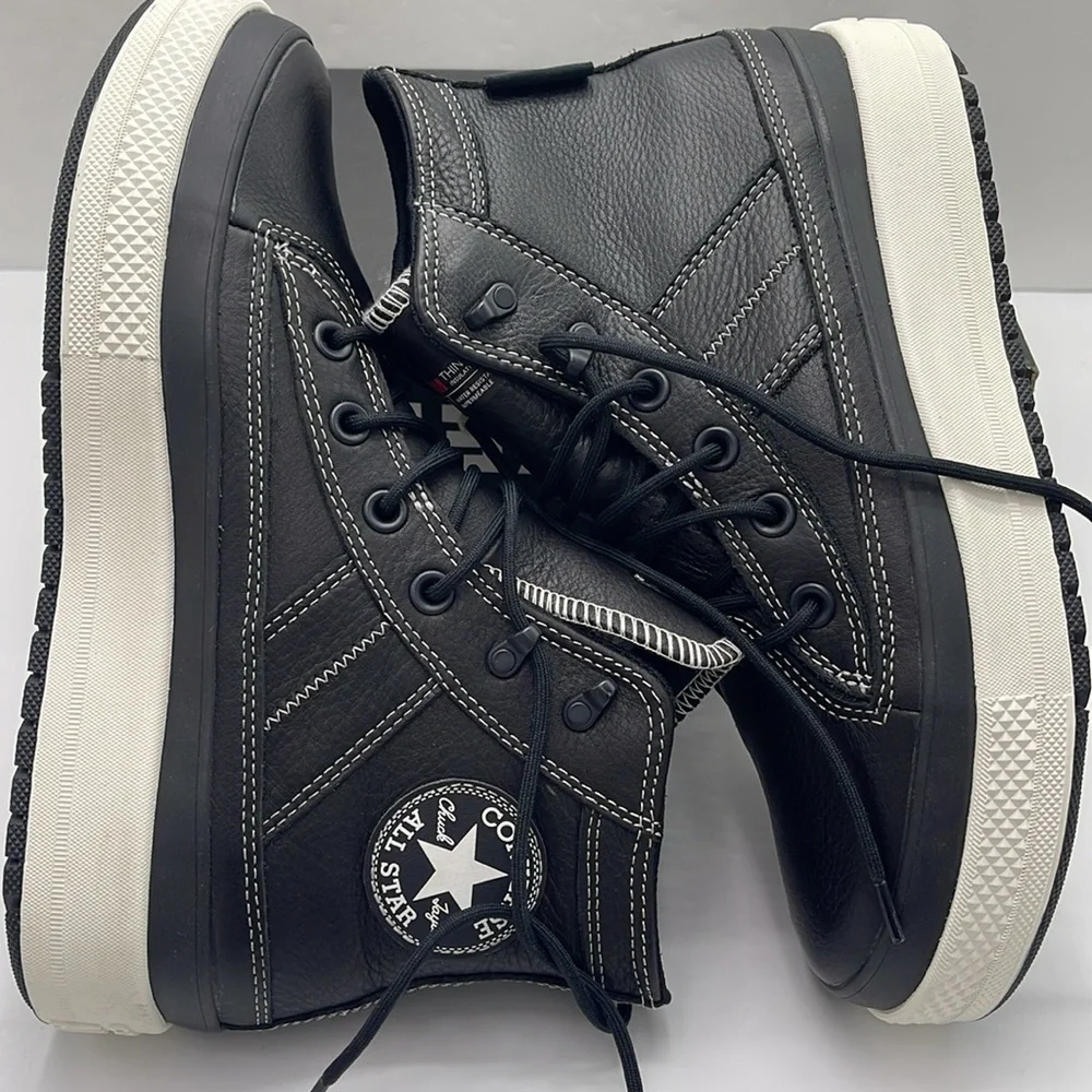 Converse WMNS Leather High-Tops A08555C CTAS EQUIP WP HI
BLACK/BLACK/VINTAGE WHT - Picture 11 of 16